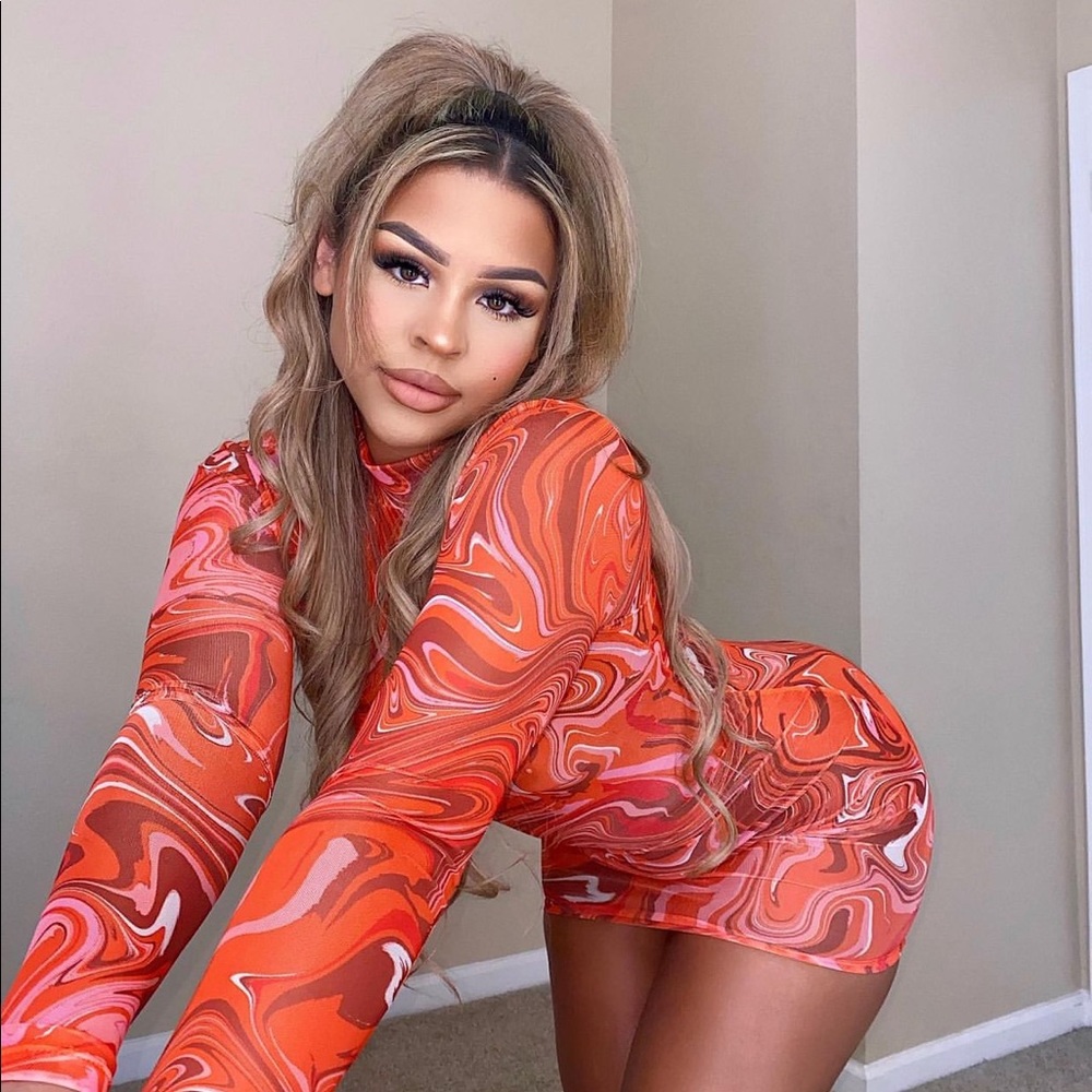 Long sleeve mini dress (small)